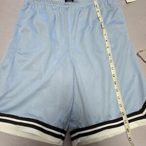 Old Navy Light Blue Mesh Athletic Shorts with Black-White Trim